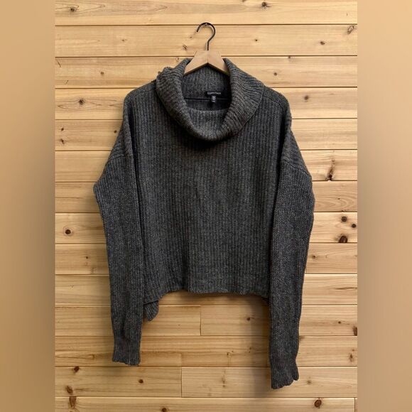 Eileen Fisher Size Medium Yam Wool Blend Funnel Cowlneck Boxy Sweater - Picture 1 of 11